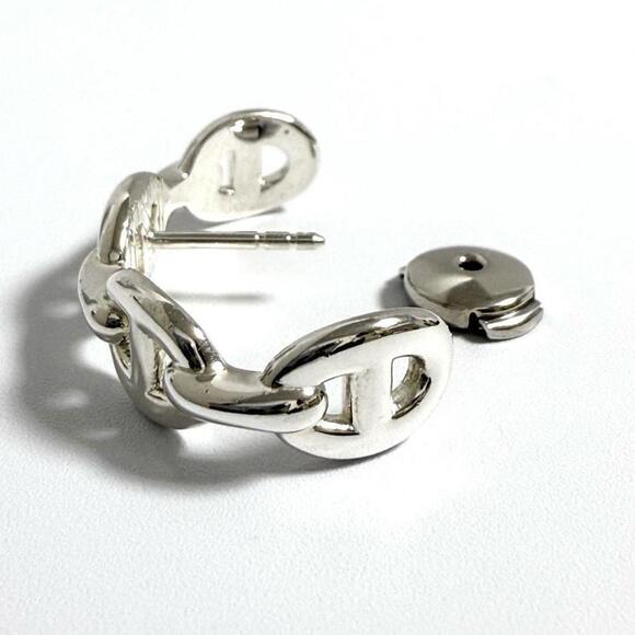 HERMES Silver Earrings - Picture 2 of 10